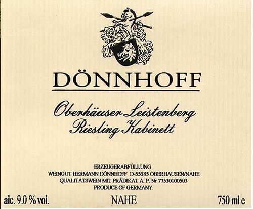 Oberhäuser Leistenberg Riesling Kabinett