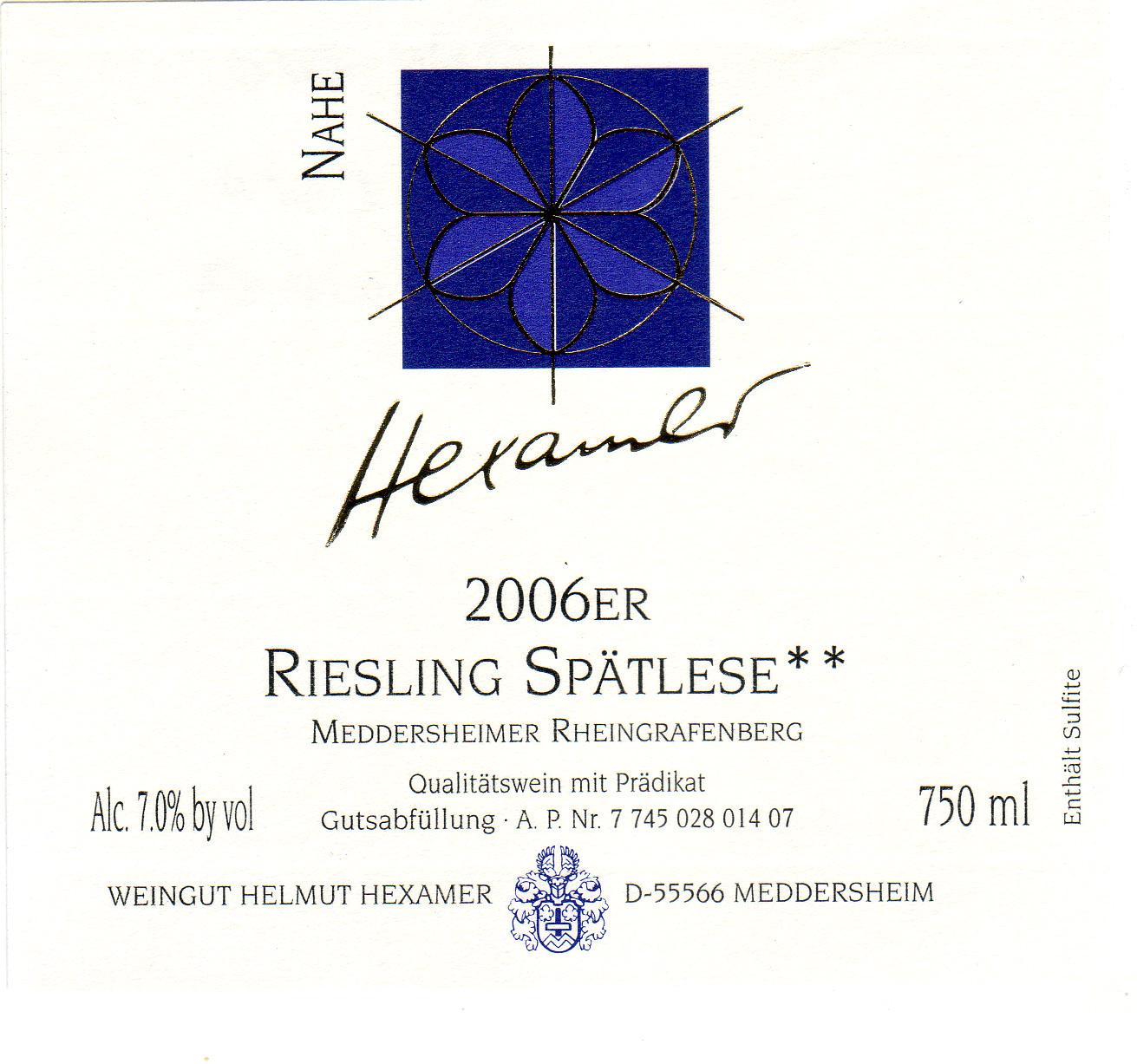 Meddersheimer Rheingrafenberg Spat **