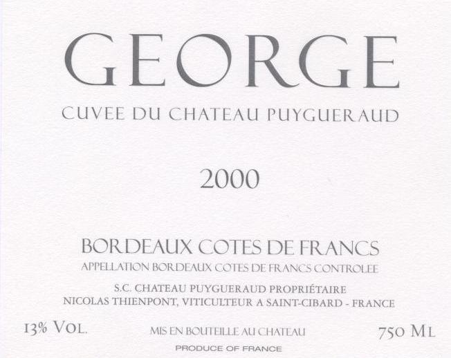 Cuvee du Chateau Puygueraud