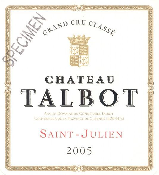 Chateau Talbot Aoc Saint Julien P