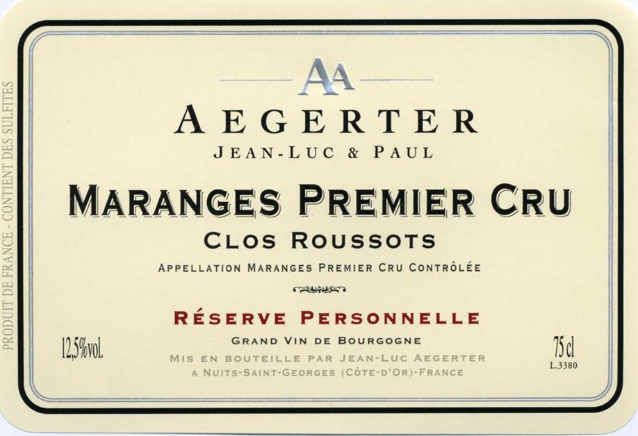 Maranges Premier Cru Clos Roussots
