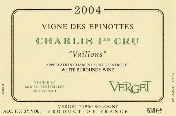 Vaillons Vigne Des Epinottes