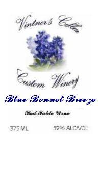 Blue Bonnet Breeze Red Table Wine