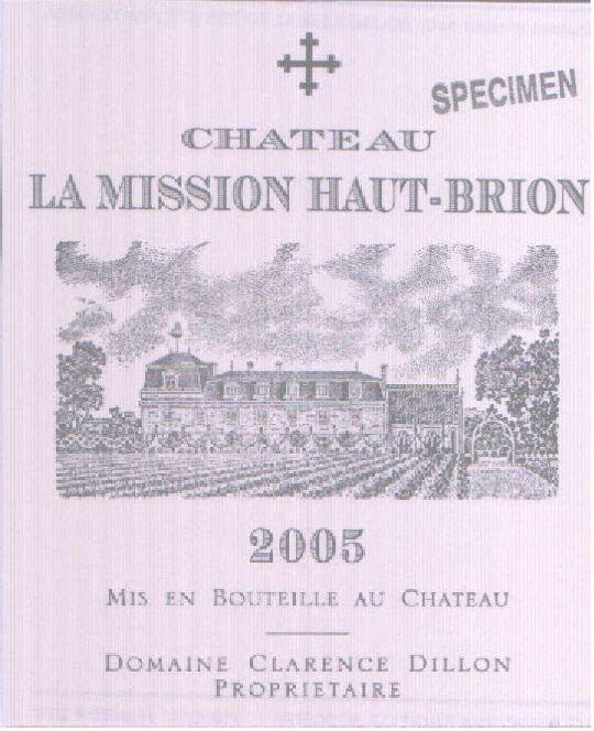 Chateau La Mission Haut Brion Pessac Leognan Red Bordeaux Wine