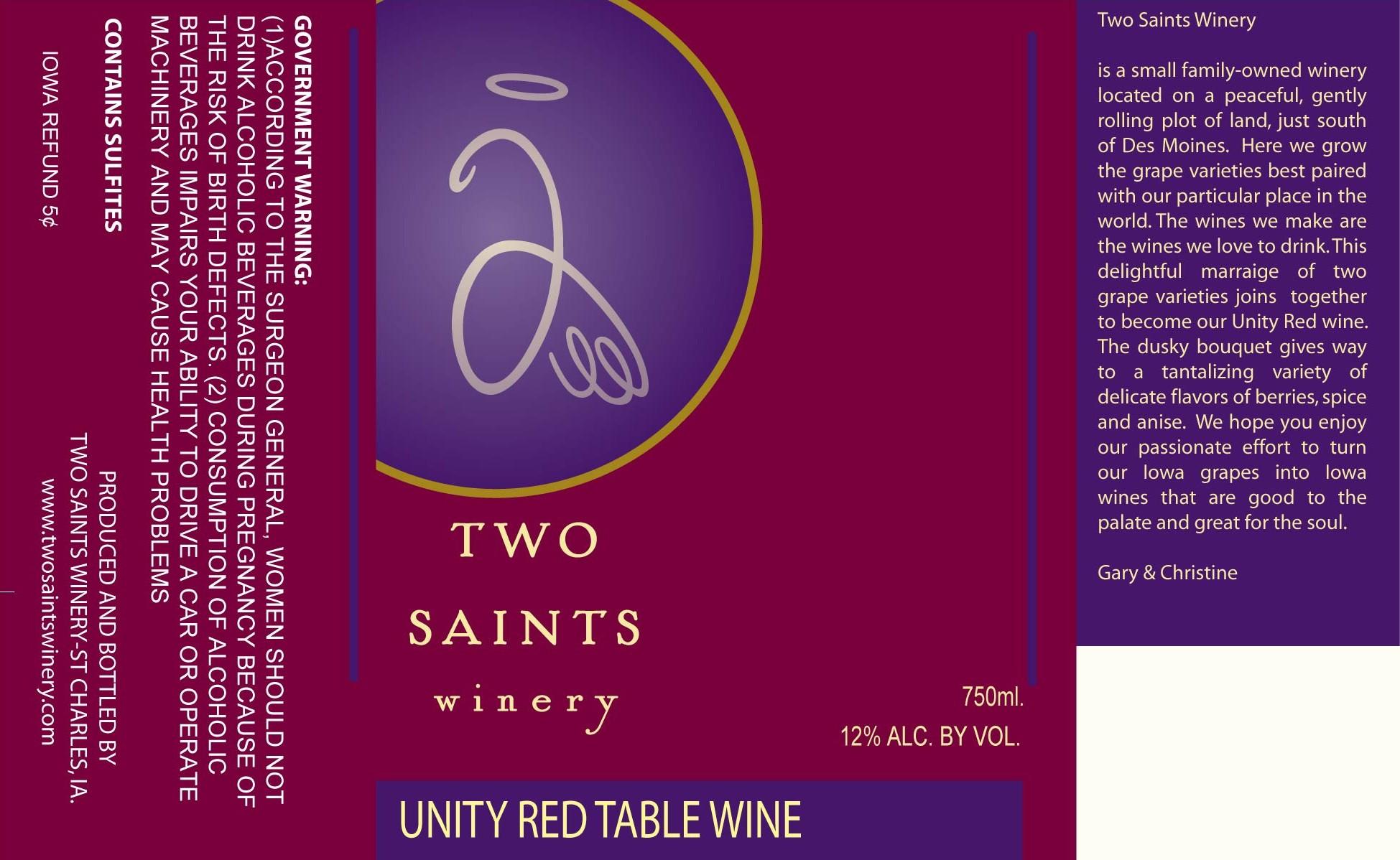 Unity Red Table Wine
