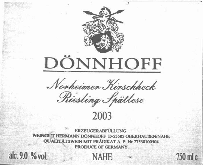 Norheimer Kirschheck Riesling Spätlese