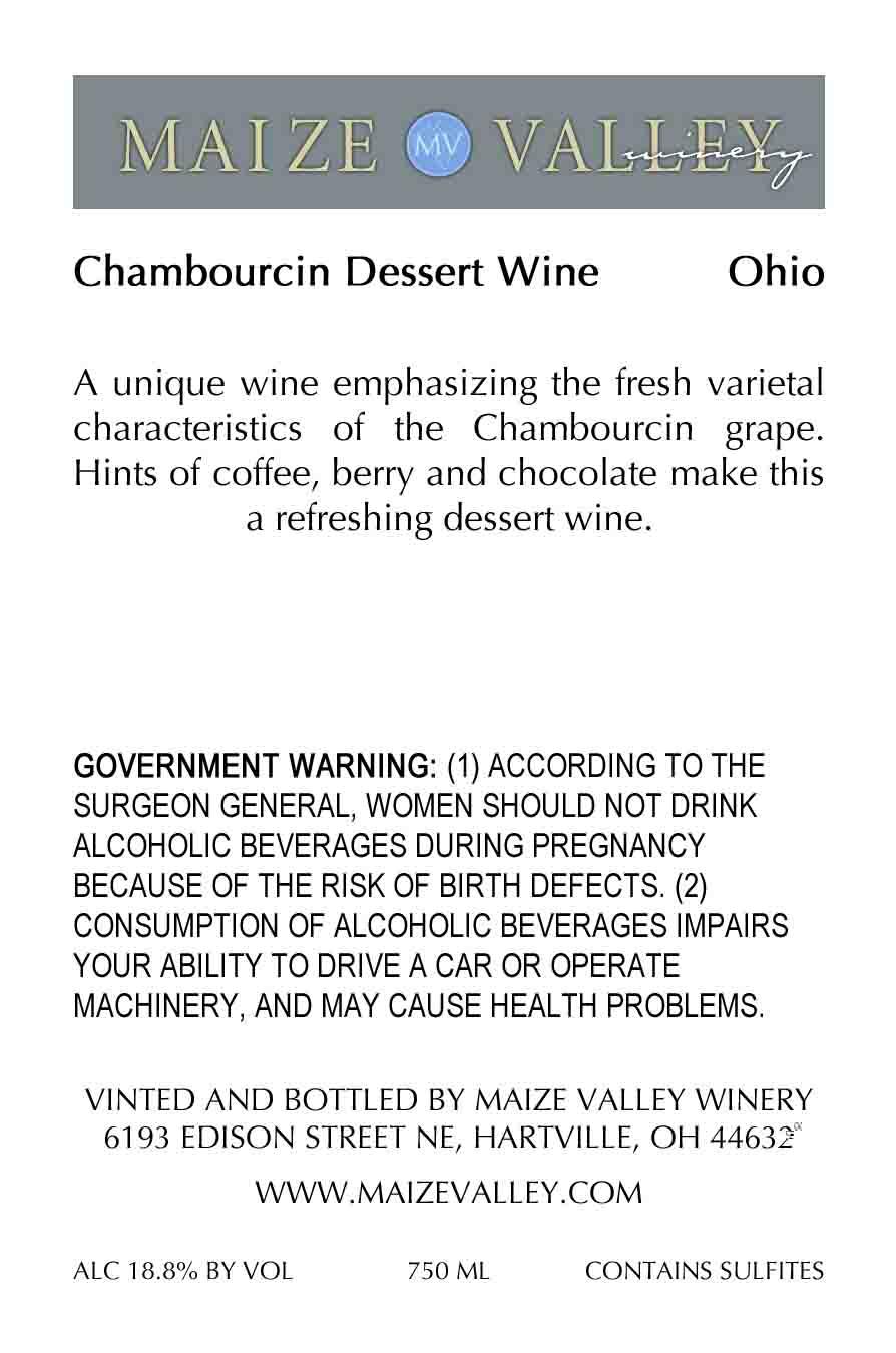 Chambourcin Dessert Wine
