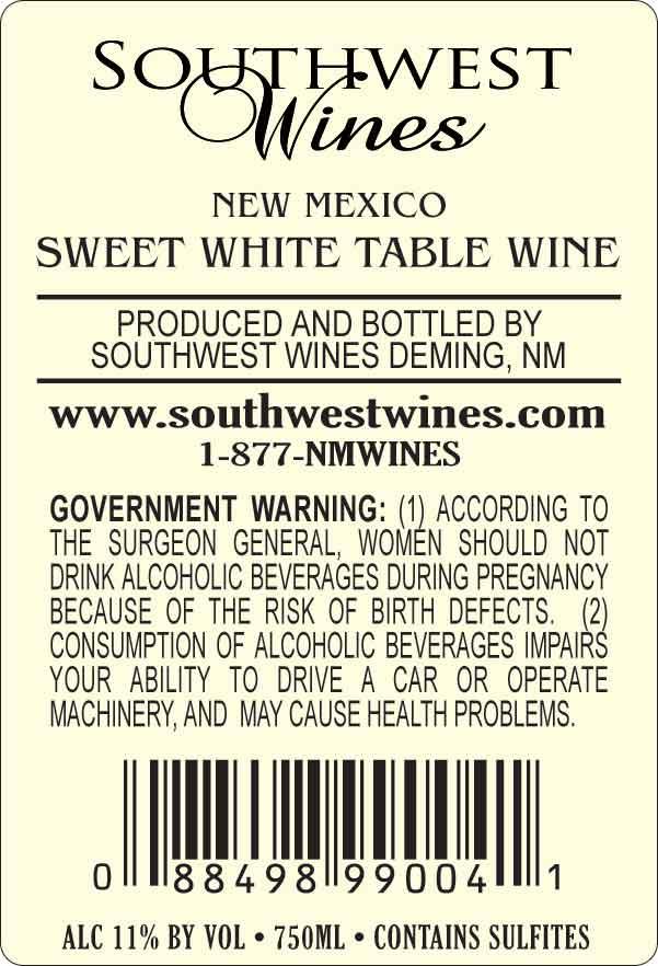 Sweet White Table Wine