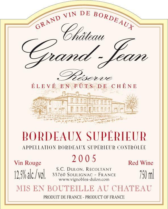 Grand Jean Bordeaux Red Wine