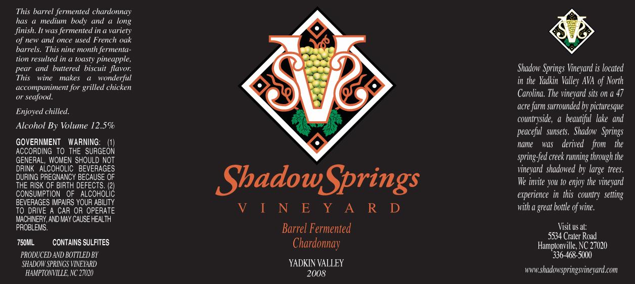 Barrel Fermented Chardonnay