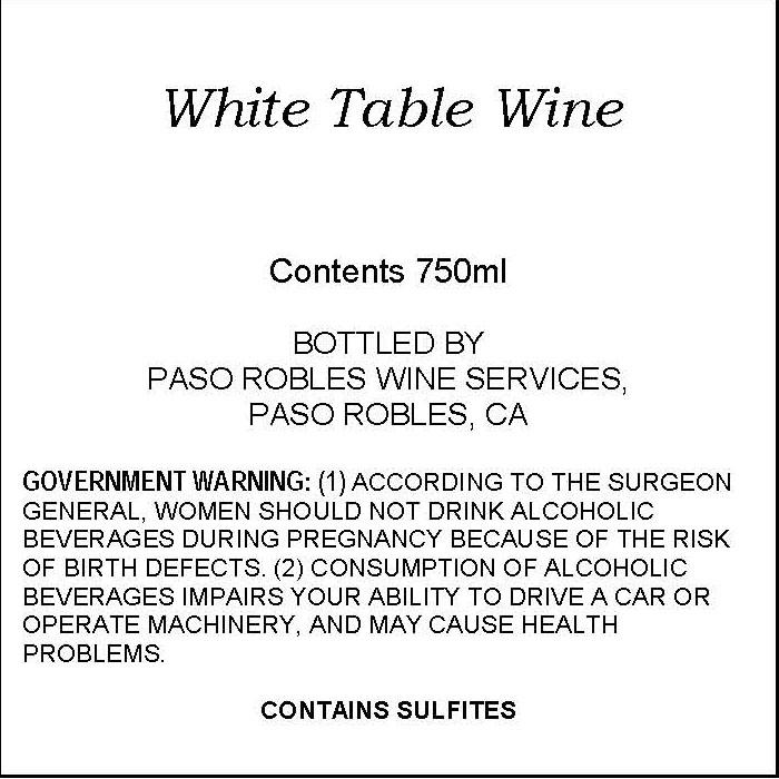 White Table Wine