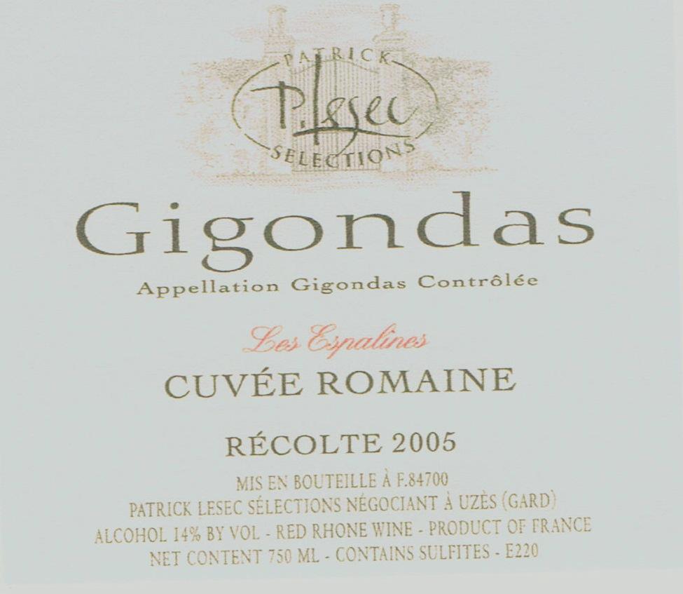 Cuvee Romaine, Les Espalines