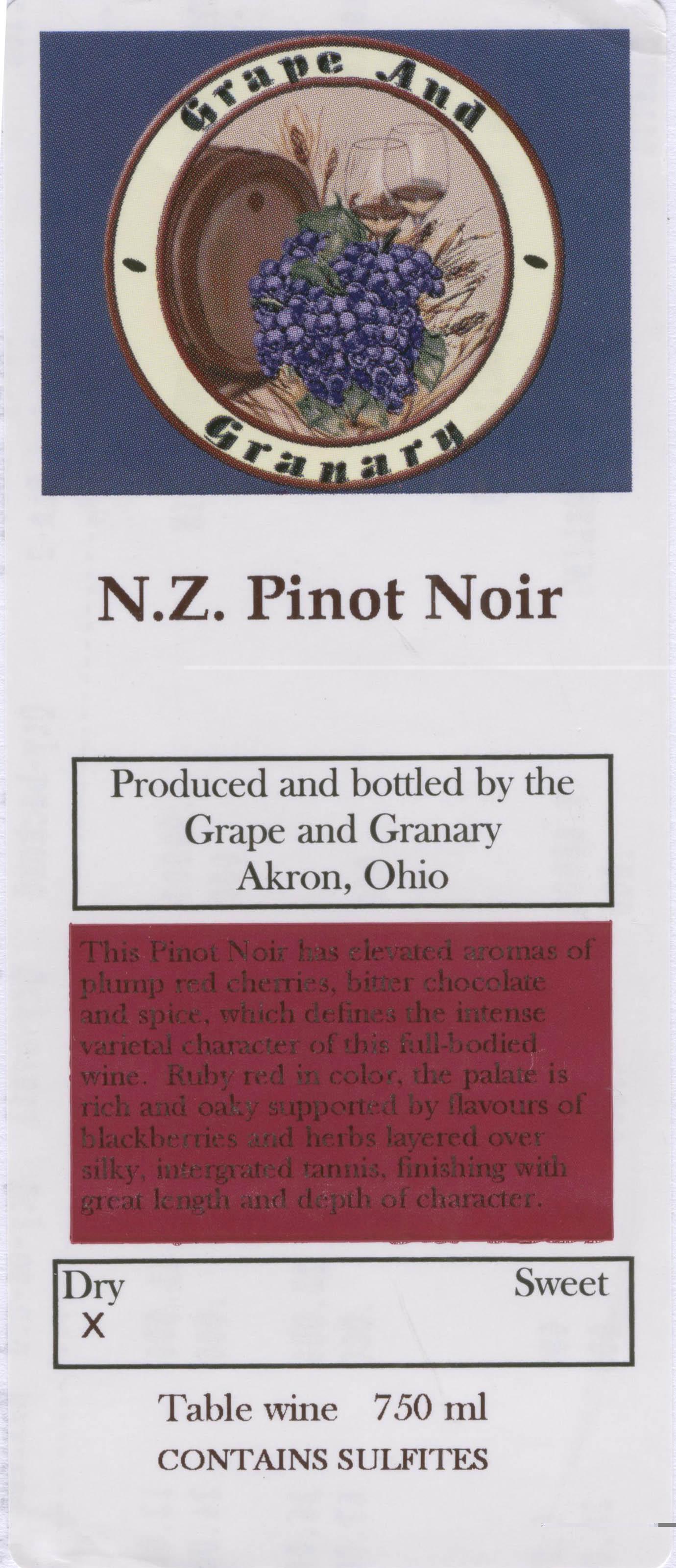 N.Z. Pinot Noir