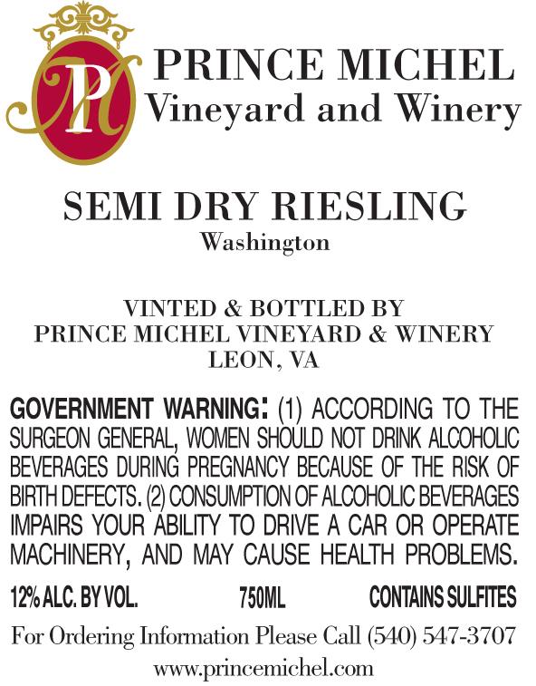 Semi Dry Riesling