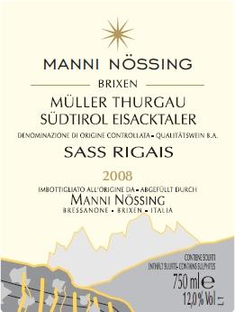 Müller Thurgau Sass Rigais