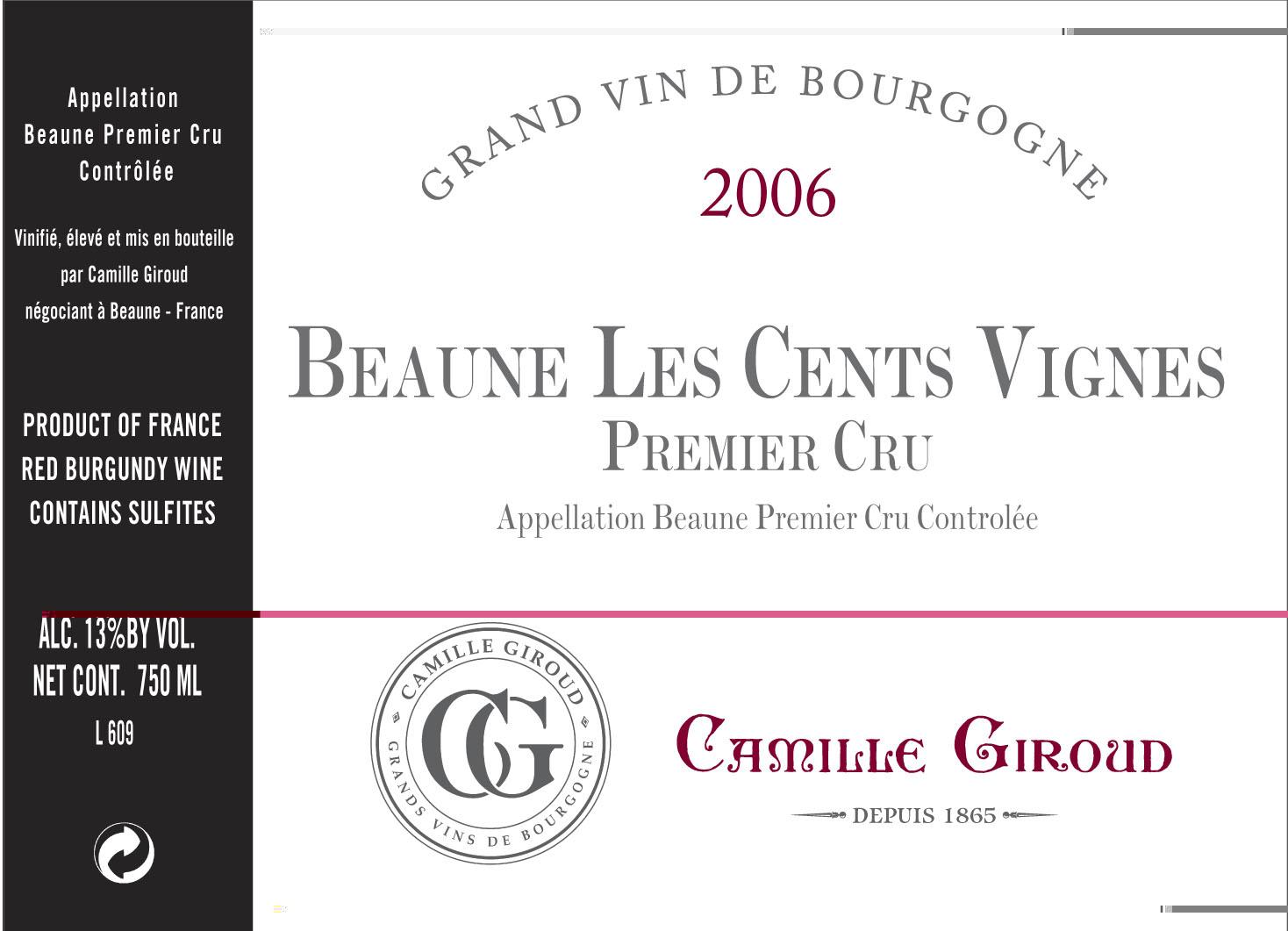 Beaune Les Cents Vignes