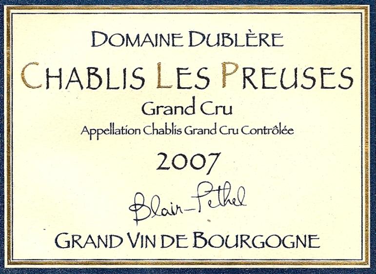 Grand Cru Les Preuses