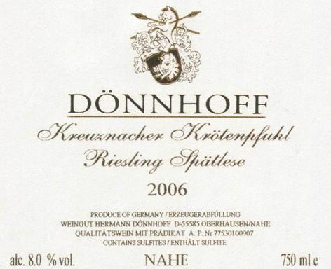 Kreuznacher Krotenpfuhl Spatlese