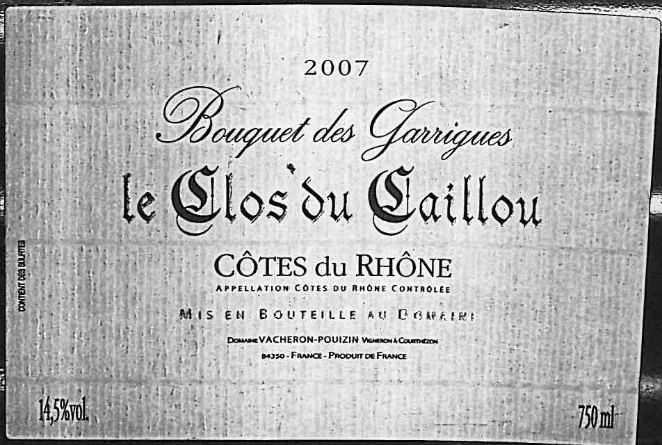 Bouquet Des Garrigues Le Clos Du Caillou