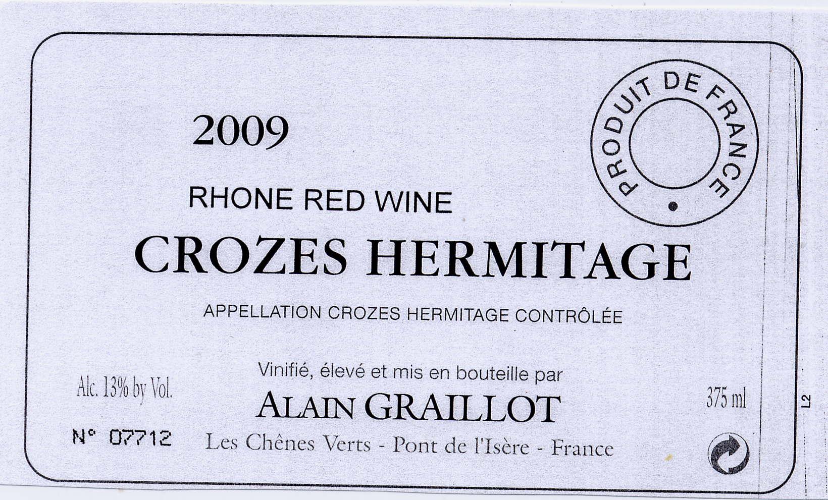 Crozes Hermitage Rouge