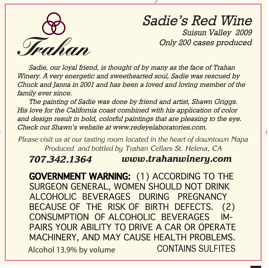 Sadie's Red Wine