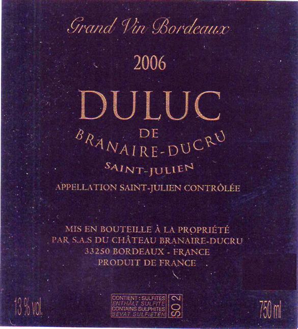 Duluc Branaire - Ducru