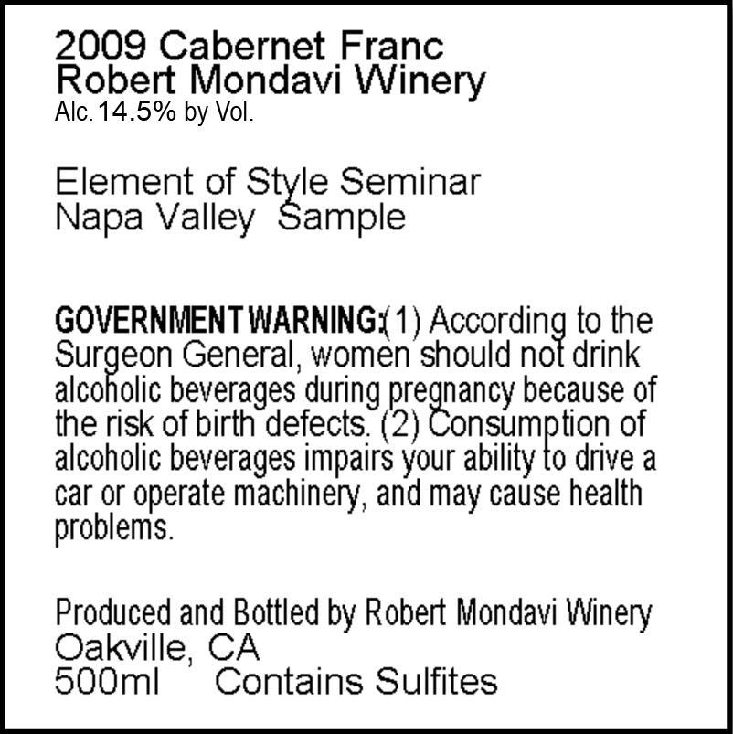 Element of Style Seminar