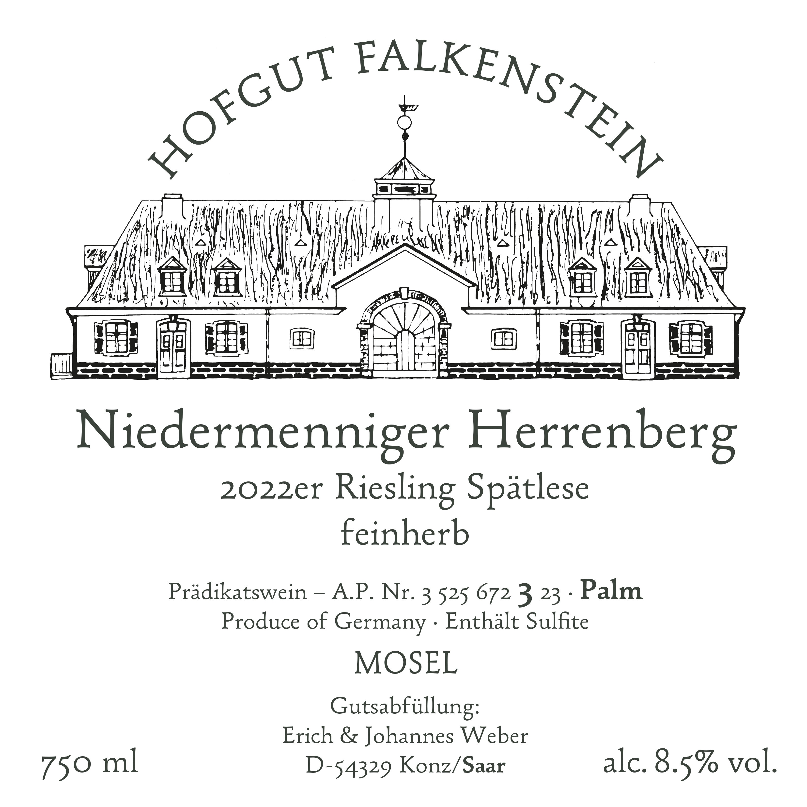 Niedermenniger Herrenberg Riesling Spätlese Feinherb