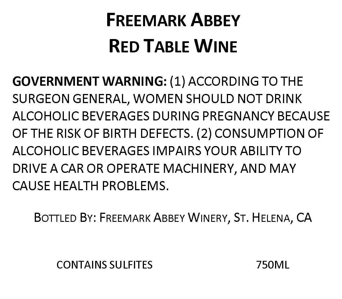 Red Table Wine
