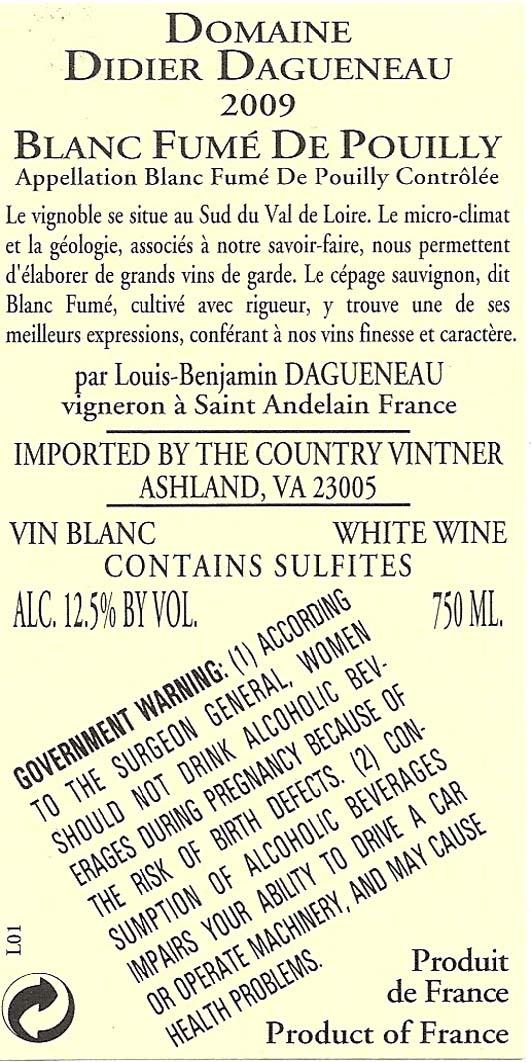 Blanc Fumé De Pouilly