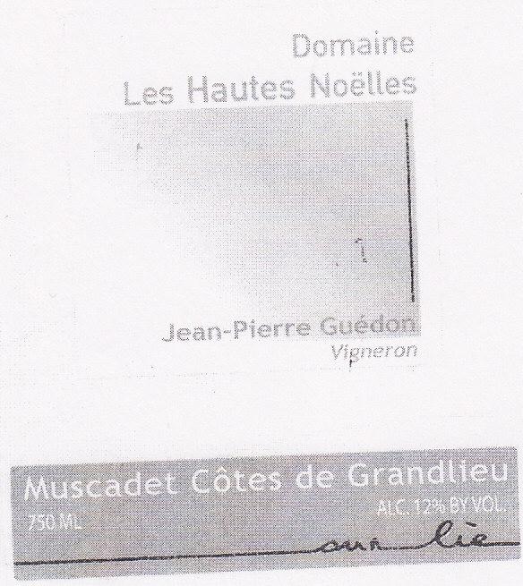 Muscadet Côtes De Grandlieu Sur Lie Cuvée Les Parcelles