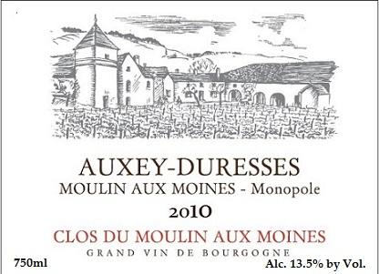 Clos Du Moulin Aux Moines Grand Vin De Bourgogne