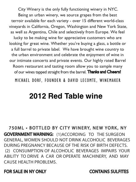 Red Table wine