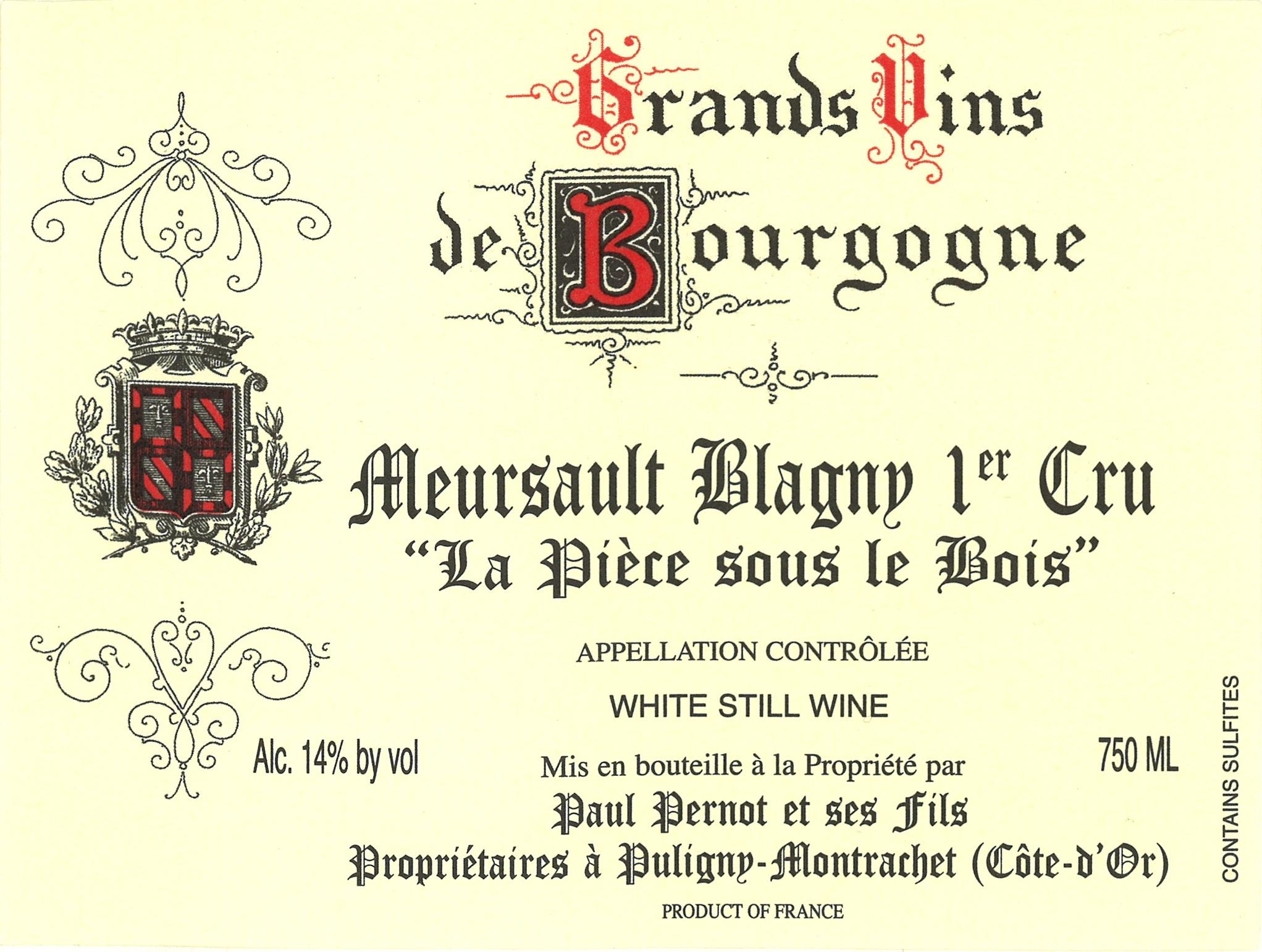 Meursault Blagny 1er Cru "La Pièce sous le Bois"