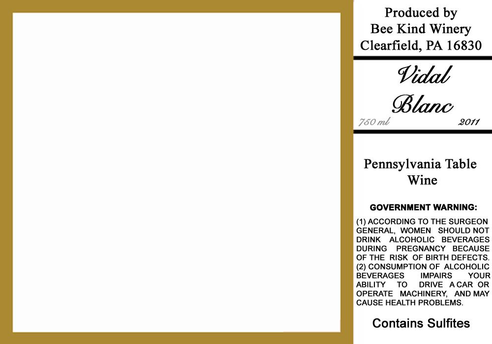 Personalized Label Vidal Blanc