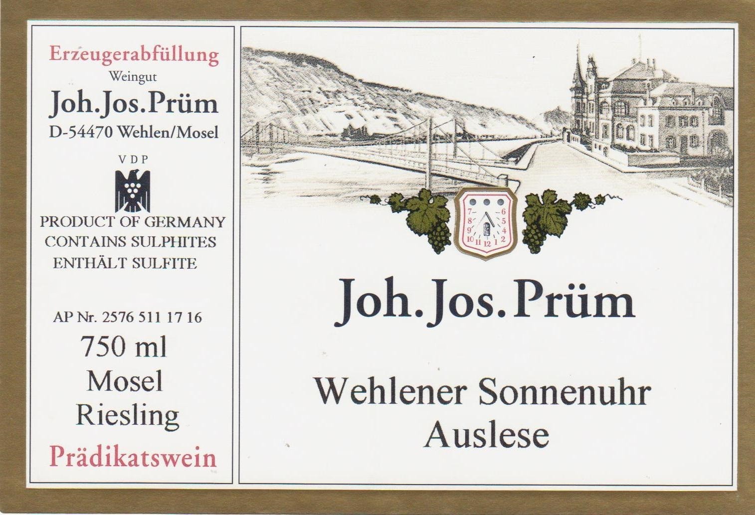 Wehlener Sonnenuhr Auslese Goldkapsel