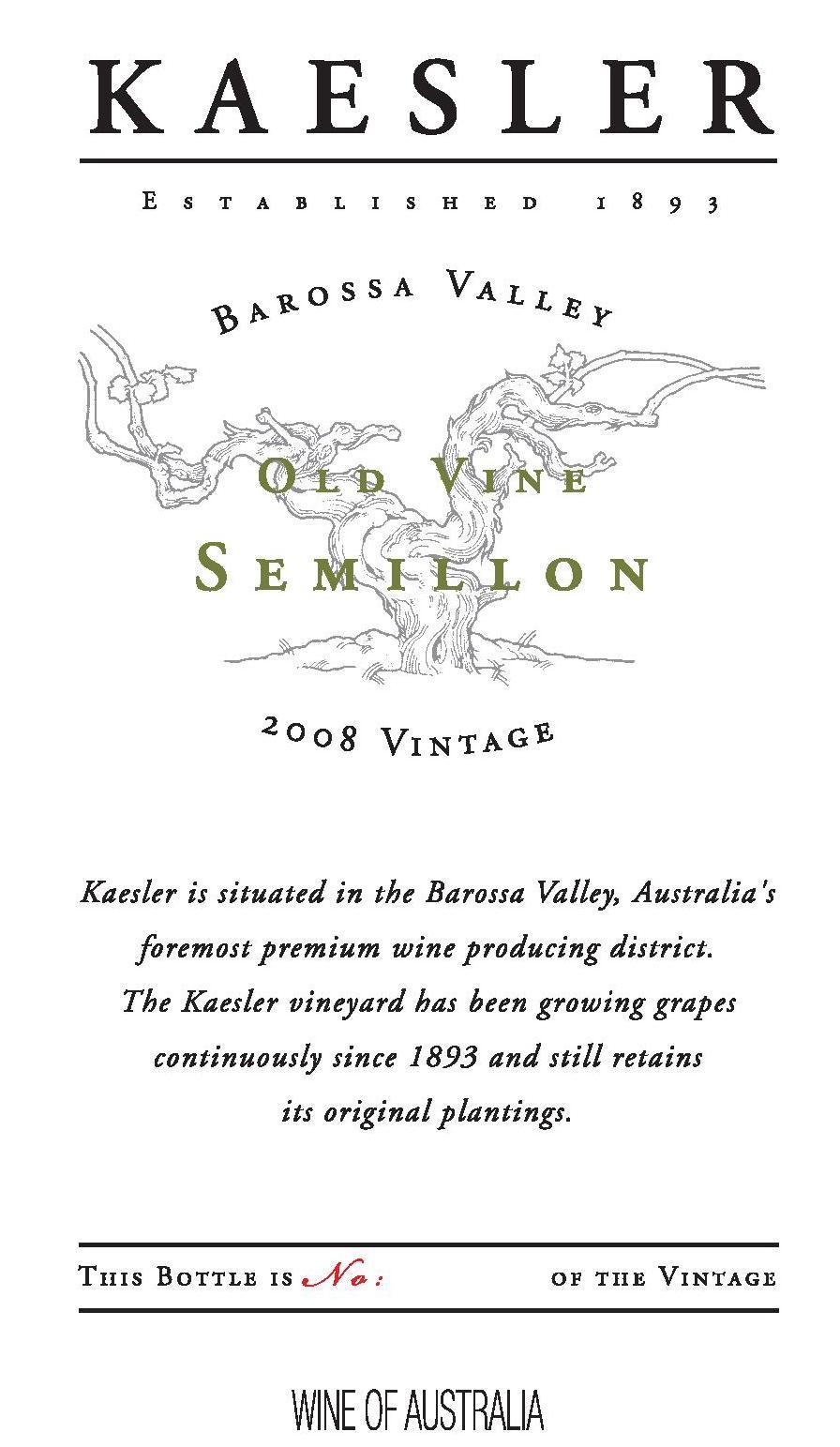 Old Vine Semillon