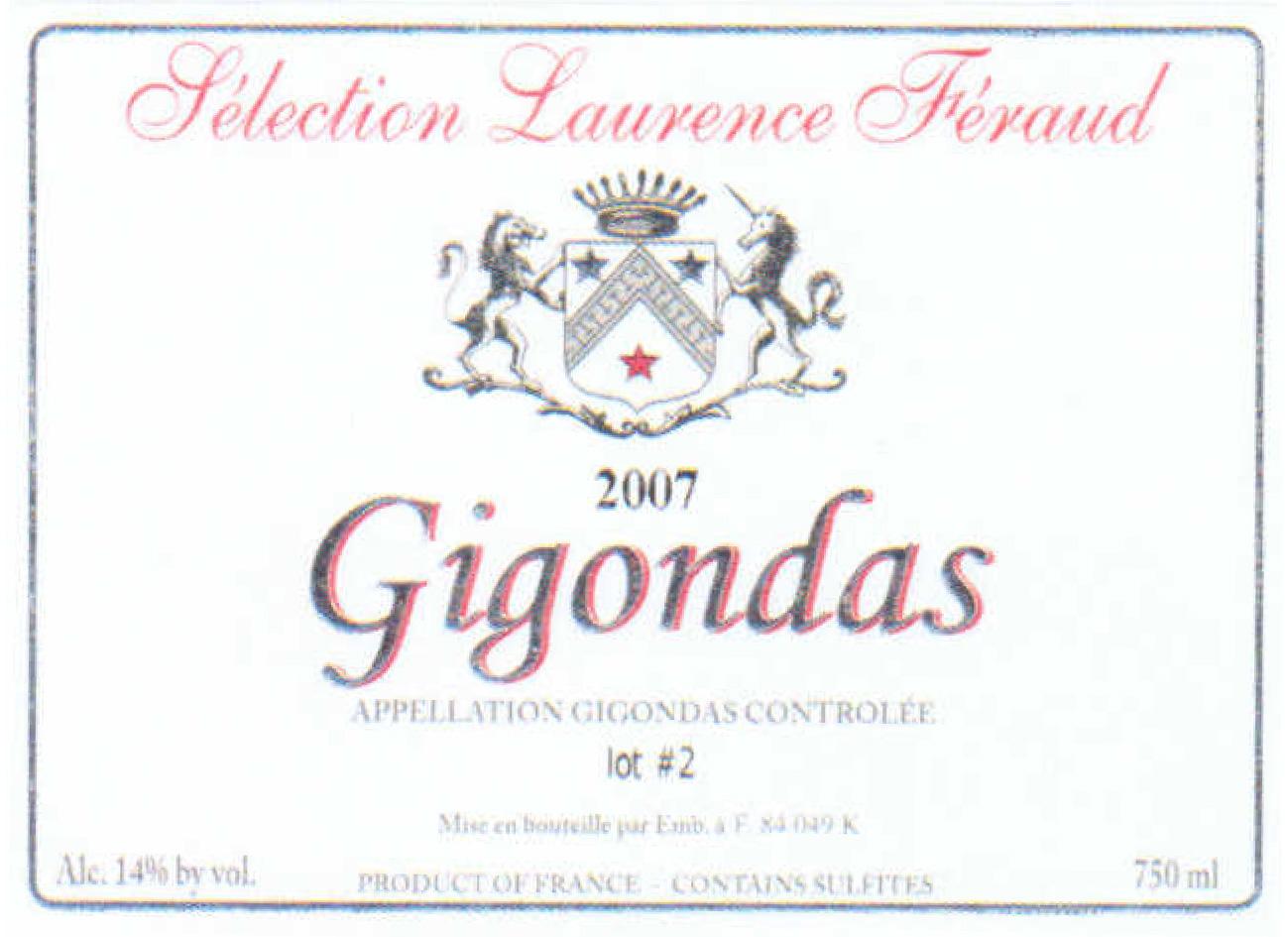 Gigondas Selected By Laurence Féraud