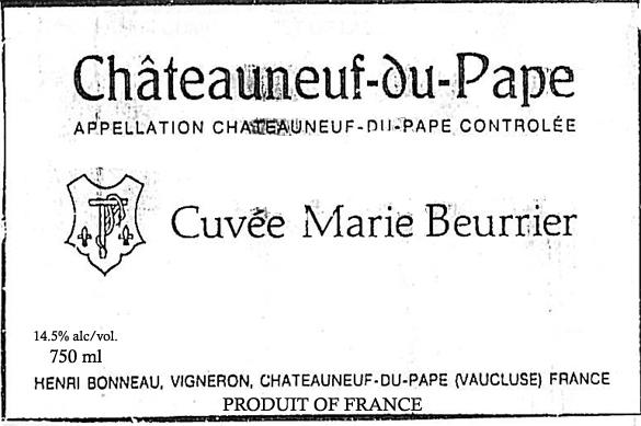 Cuvee Marie Beurrier