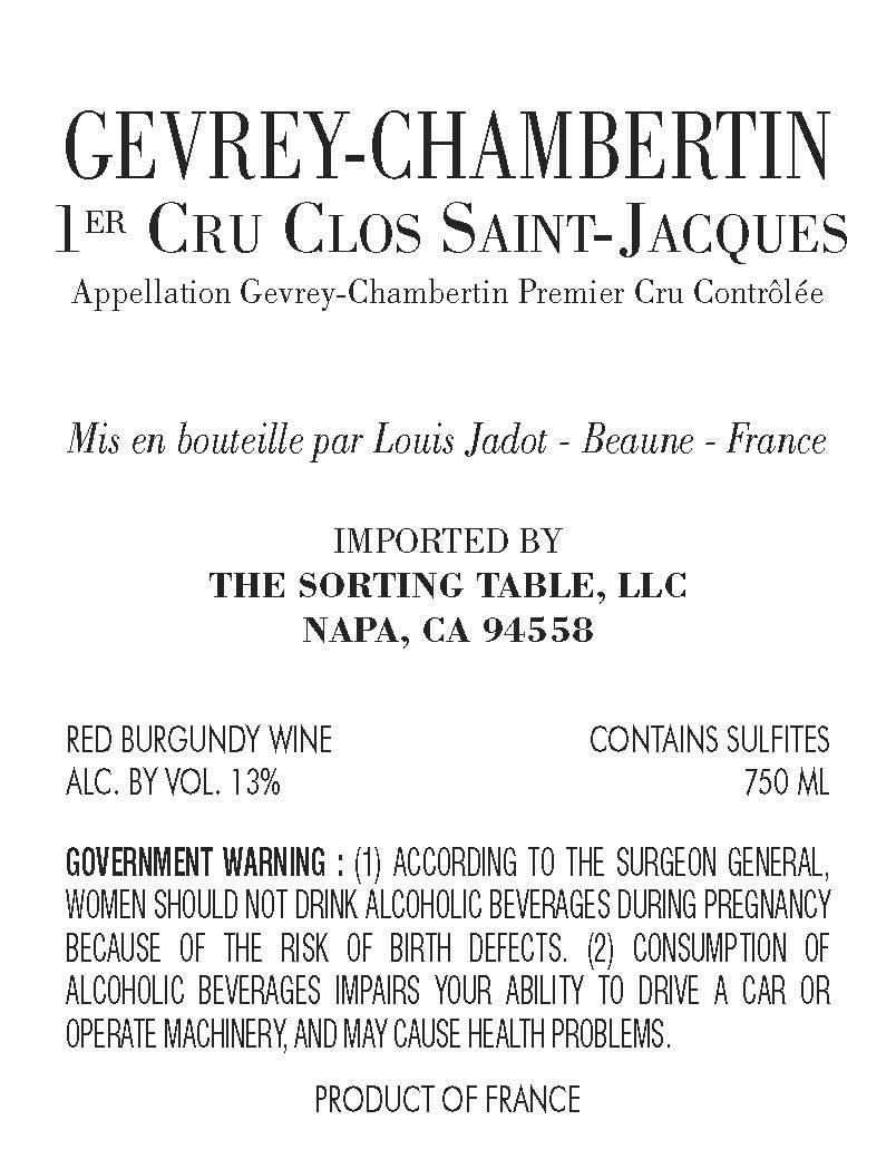 1er Cru Clos Saint-Jacques
