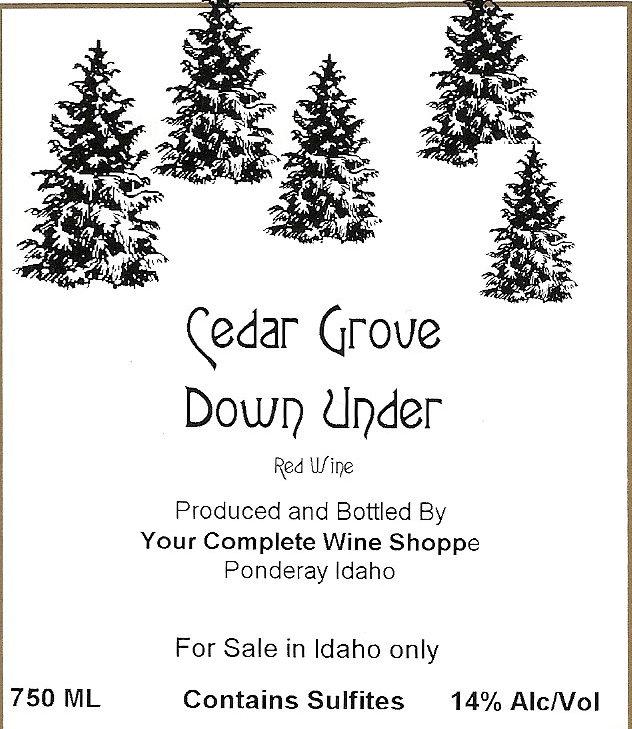 Cedar Grove Down Under