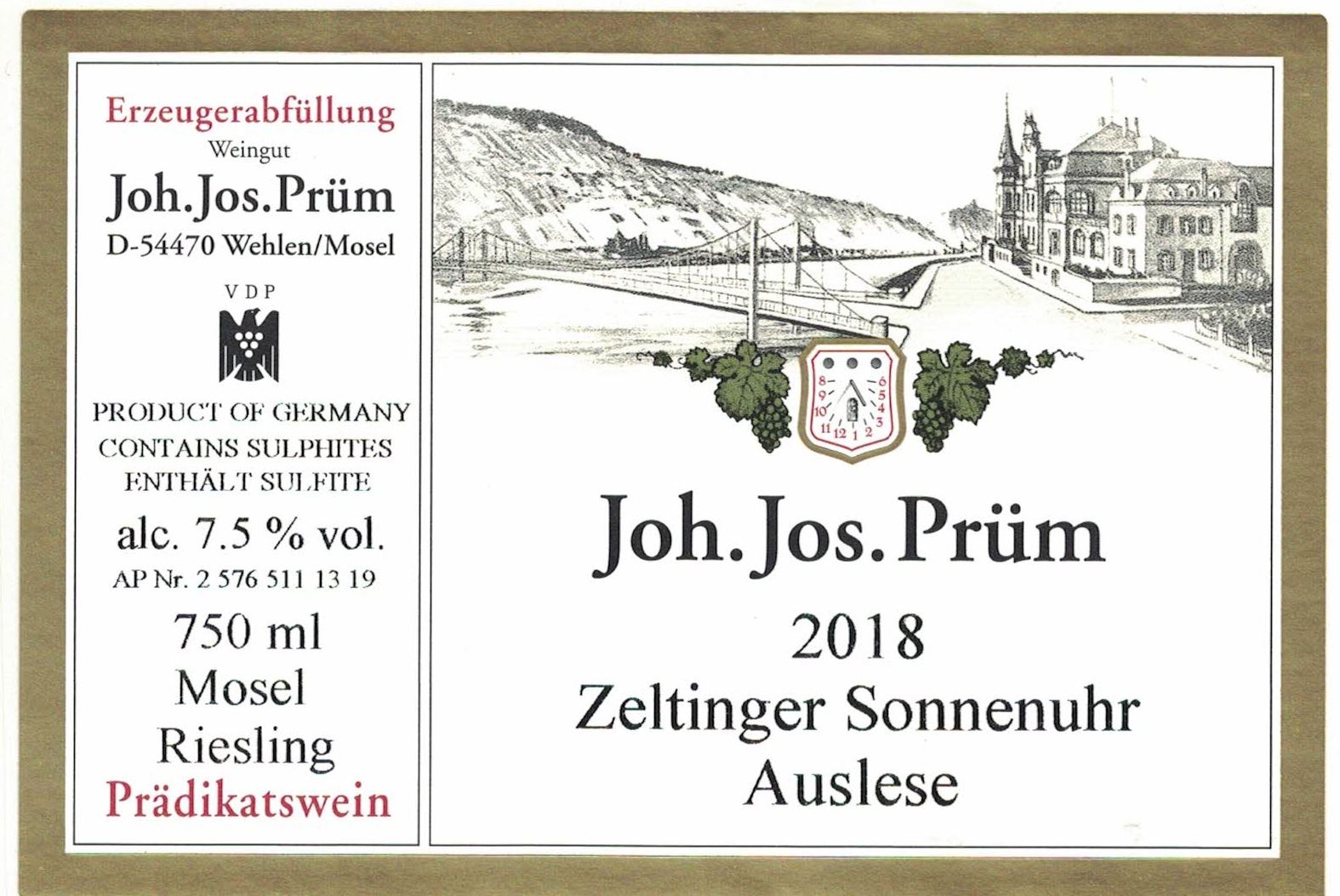 Zeltinger Sonnenuhr Auslese