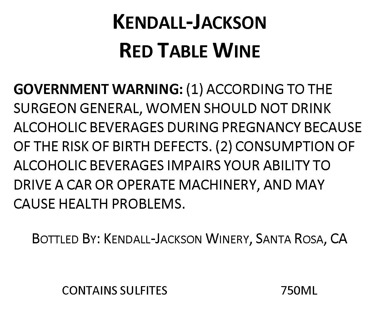 Red Table Wine