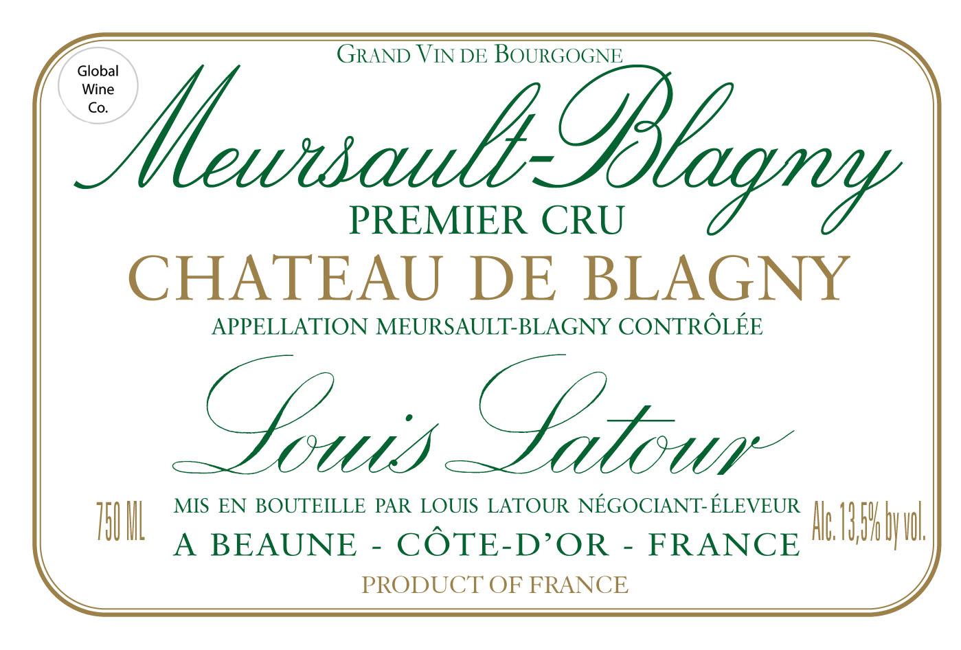 Chateau Grand Vin De Bourgogne Meursault Bl Premier Cru