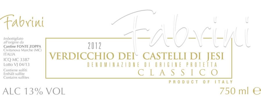Verdicchio Dei Castelli Di Jesi Denominazione Di Origine Protetta Classico