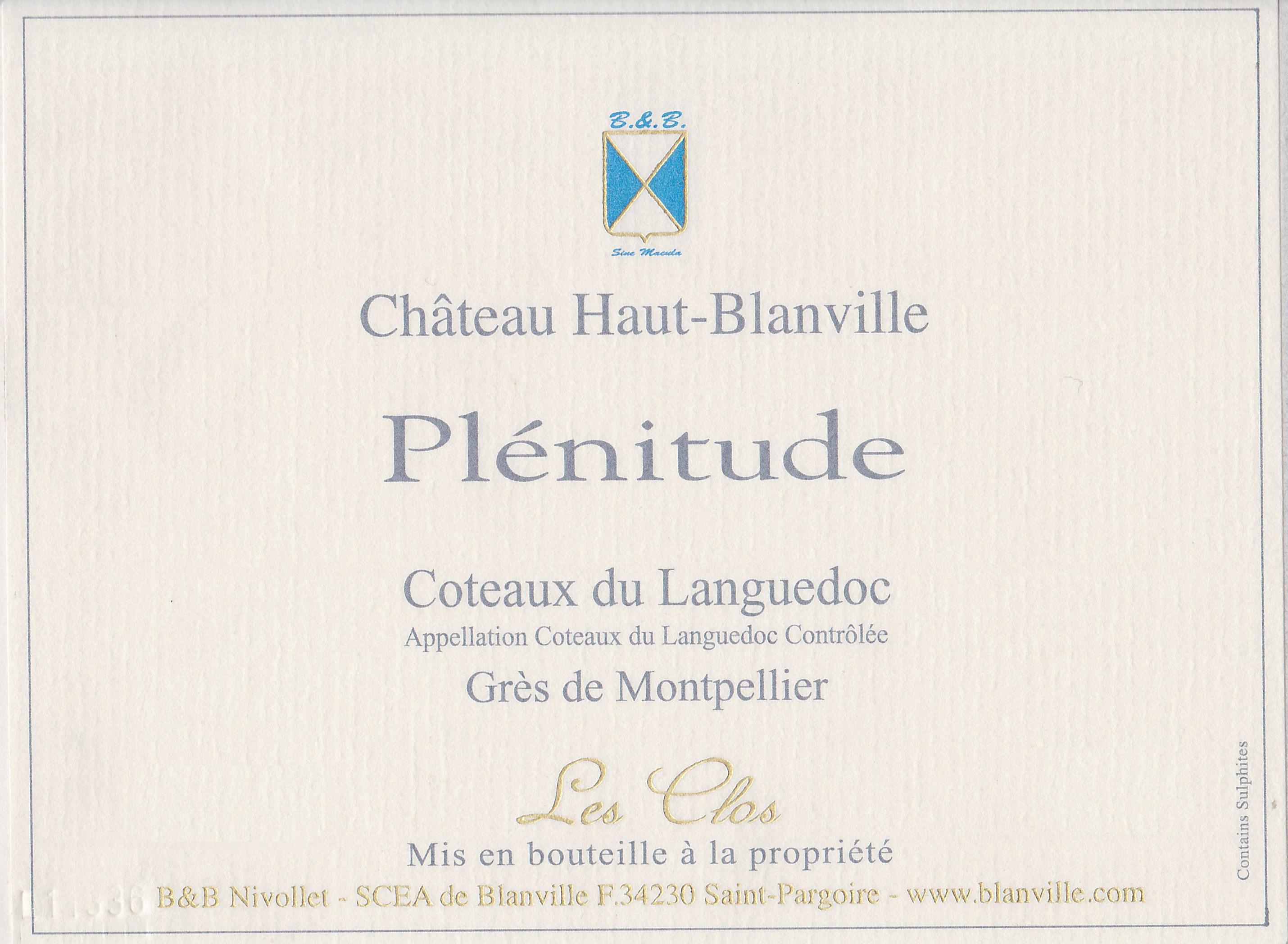 Chateau Haut-Blanville Plenitude Les Clo