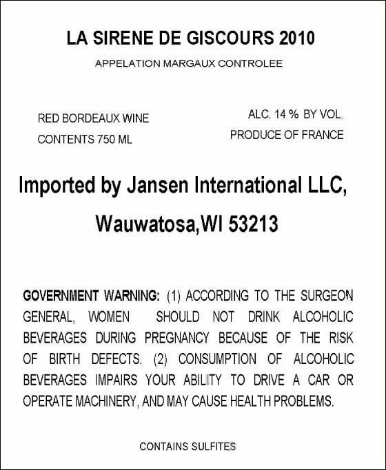 La Sirene de Giscours