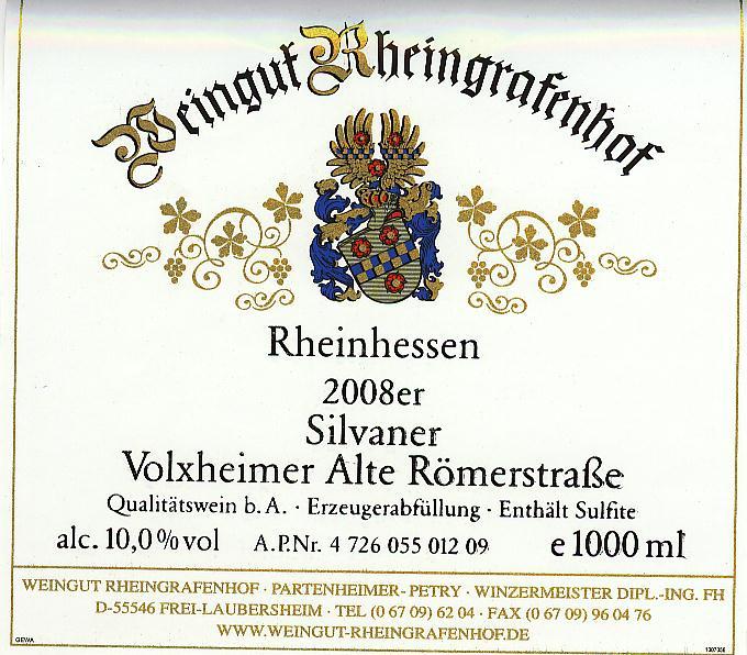 Volxheimer Alte Römerstraße Silvaner
