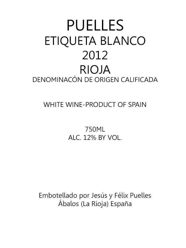 Etiqueta Blanco
