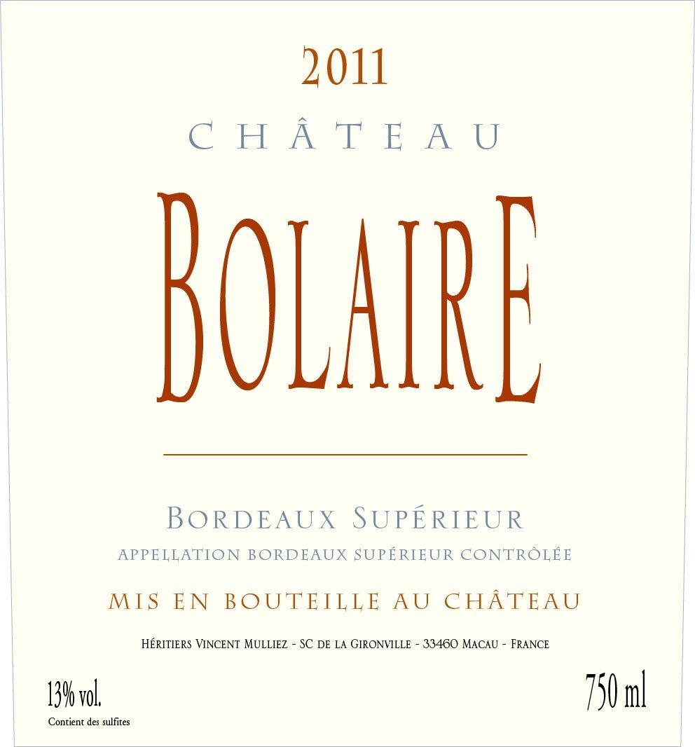 Chateau Bolaire Bordeaux Supérieur